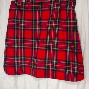 Red Plaid Skirt